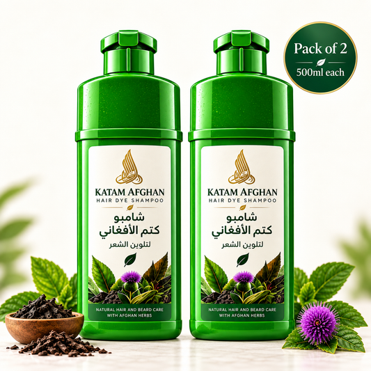 Katam Afghan Hair Dye Shampoo — Pack of 2 × 500ml